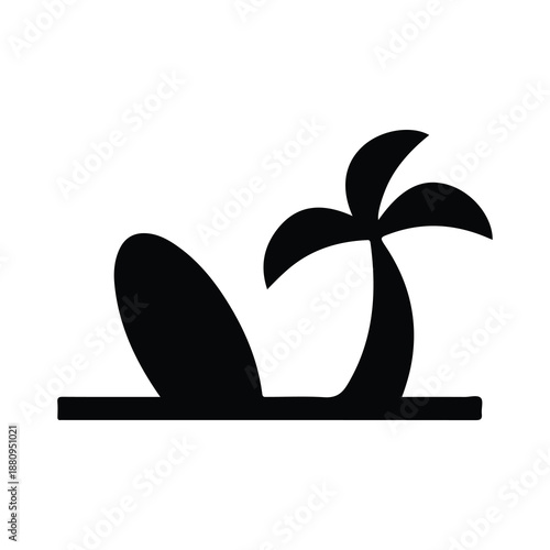 Beach, beach surfboard, surfboard icon
