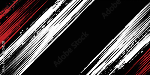 black white and red grunge texture background. vector illustration