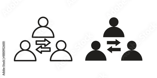 Mediator icons with different styles. Vector logo illustration simple design.
