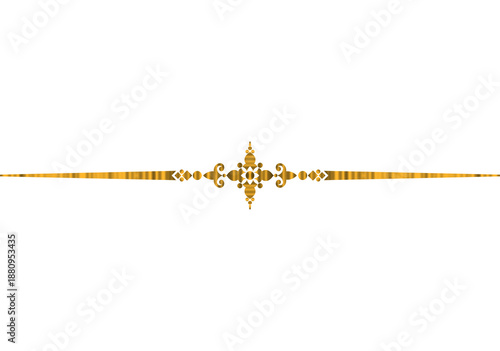 Gold Flourish Horizontal Ornament