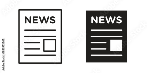 News icons with different styles. Vector logo illustration simple design.