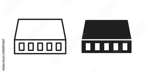 Network switch icons with different styles. Vector logo illustration simple design.