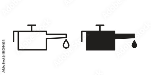 Oil can icons with different styles. Vector logo illustration simple design.