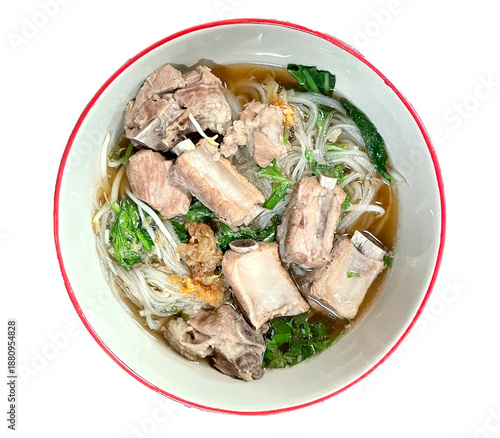 Thai Pork Bone Soup with Vegetables and Clear Herbal Broth