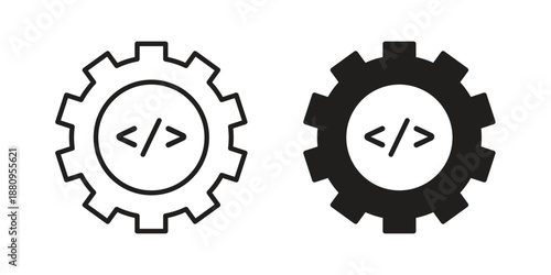 Optimization icons with different styles. Vector logo illustration simple design.