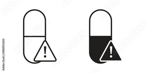 Overdose icons with different styles. Vector logo illustration simple design.