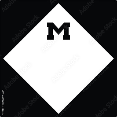 Michigan State Highway Marker Blank Template Design Vector