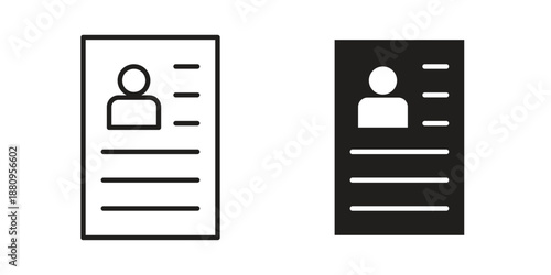 Personal documents icons with different styles. Vector logo illustration simple design.