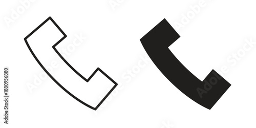 Phone call icons with different styles. Vector logo illustration simple design.