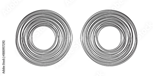 Abstract background with lines in circle. Art design spiral as logo or icon. A black figure on a white background eps 10.