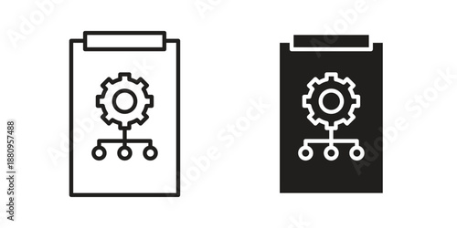 Planning icons with different styles. Vector logo illustration simple design.
