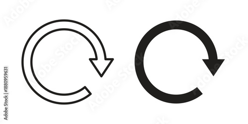 Replay icons with different styles. Vector logo illustration simple design.