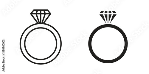 Ring icons with different styles. Vector logo illustration simple design.