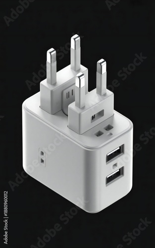 Universal travel adapter with dual usb ports