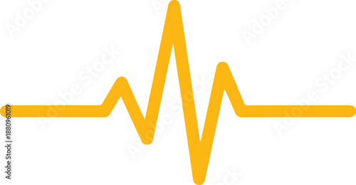 Continuous Line Electrocardiogram EKG Heartbeat Monitor Pulse Graph for Medical and Health Concepts