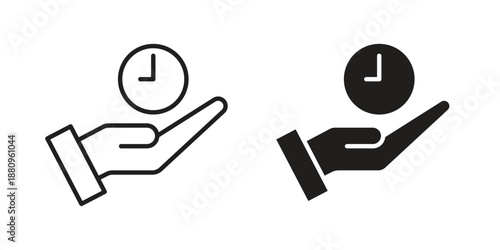 Save time icons with different styles. Vector logo illustration simple design.