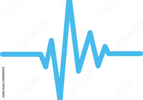 Electrocardiogram Line Representing Heart Rhythm or Medical Monitoring Signal for Cardiology Health