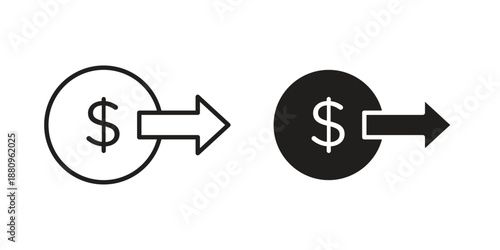 Send money icons with different styles. Vector logo illustration simple design.