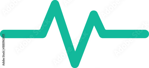 Heartbeat Electrocardiogram Pulse Line Graph Icon for Healthcare Medical and Cardiology Diagnostics