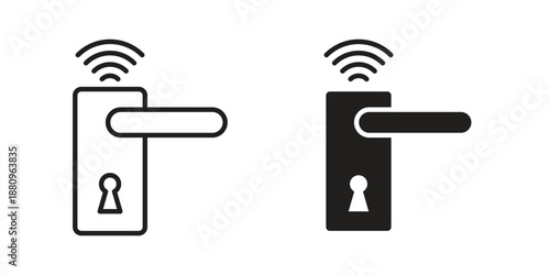 Smart lock icons with different styles. Vector logo illustration simple design.