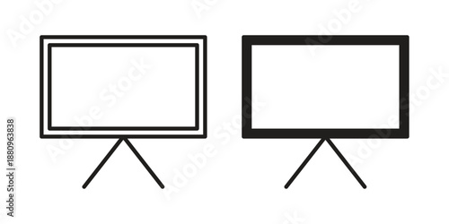smart Television icons with different styles. Vector logo illustration simple design.