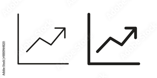 Stats icons with different styles. Vector logo illustration simple design.