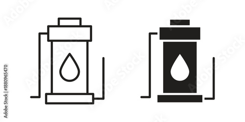 Sump pump icons with different styles. Vector logo illustration simple design.