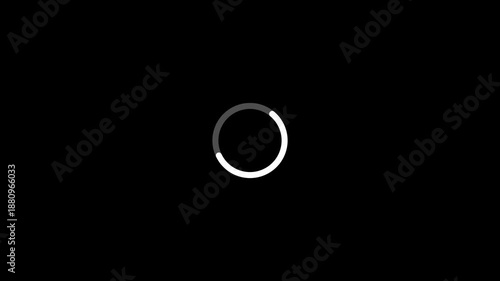 Circular retry refresh loop with rotating progress motion. Reload cycle animation for error recovery and repeat action. Minimal loading loop for system retry states. Reload, loader, progress bar
