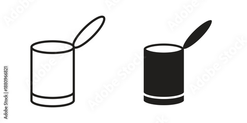 Tin can icons with different styles. Vector logo illustration simple design.