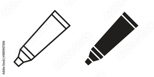 Toothpaste tube icons with different styles. Vector logo illustration simple design.