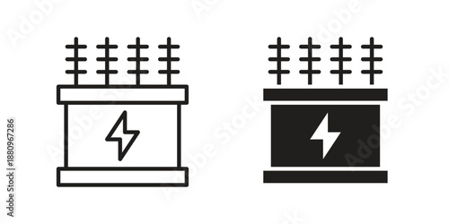 Transformer icons with different styles. Vector logo illustration simple design.