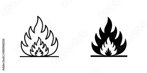 Simplified fire symbols
