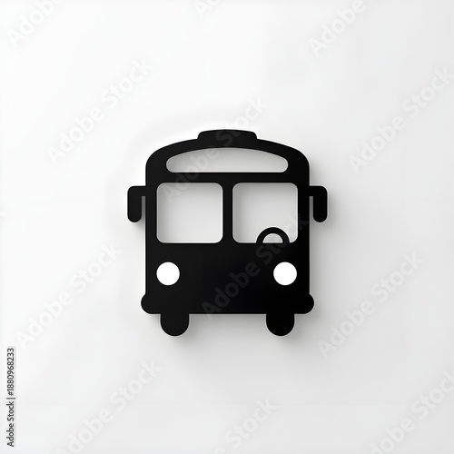 bus icon isolated on white