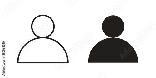 User icons with different styles. Vector logo illustration simple design.