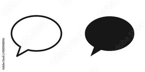 Two speech bubbles