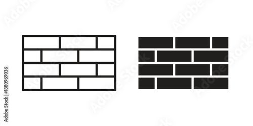 Wall icons with different styles. Vector logo illustration simple design.