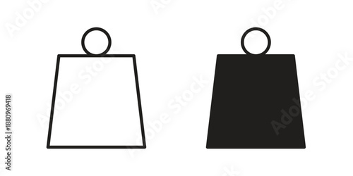 Weight icons with different styles. Vector logo illustration simple design.