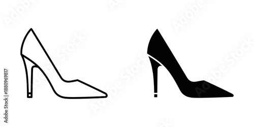 Pair of stylish high heels