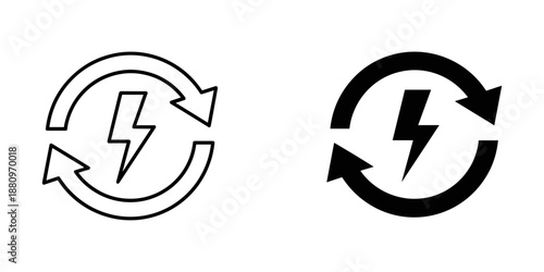 Circular lightning symbols