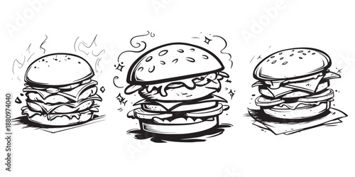 Hand-Drawn Burger Collection