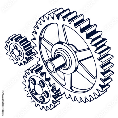 Interlocking gears mechanism