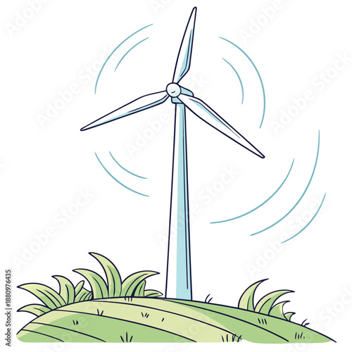 Wind turbine generating clean energy