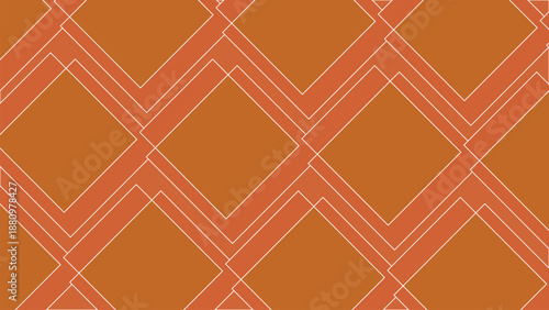 Abstract red geometric pattern with seamless decorative shapes for wallpaper and fabric design
