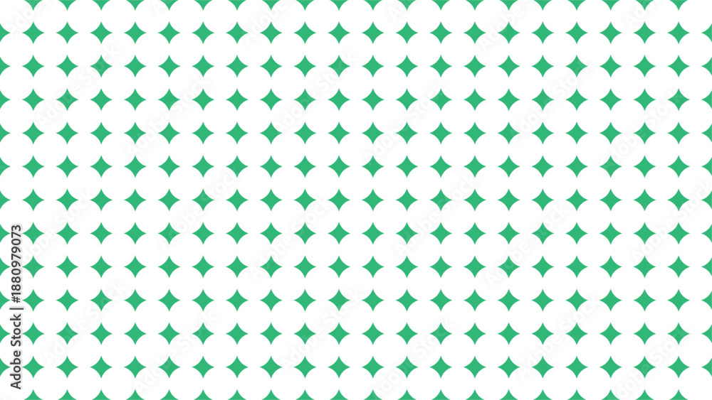 Fototapeta premium A seamless pattern featuring small, teal-green diamond shapes arranged uniformly on a clean white background.