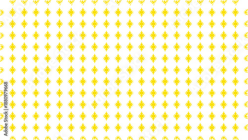 A seamless repeating pattern of small yellow diamond shapes arranged on a clean white background, creating a bright and geometric design.