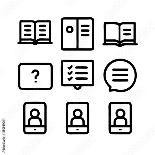 Online Learning Line Icons: Editable Set for Digital Education