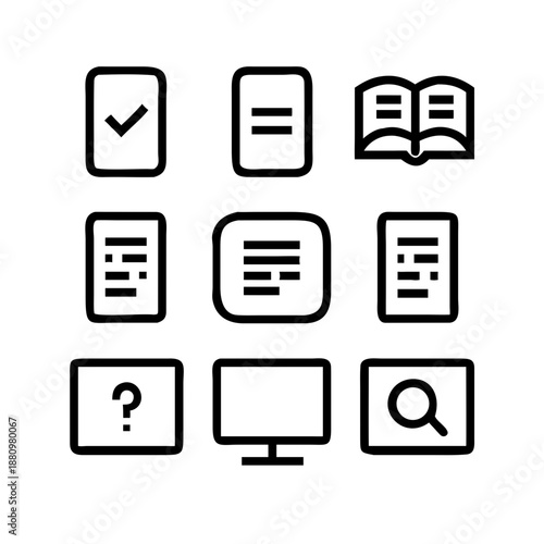 Online Learning Line Icons: Editable Set for Digital Education