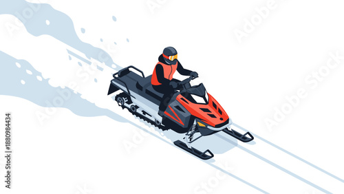 Snowmobile adventure: dynamic winter sports in motion