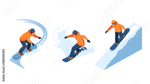 Snowboarding adventure: flat style winter sports action and techniques