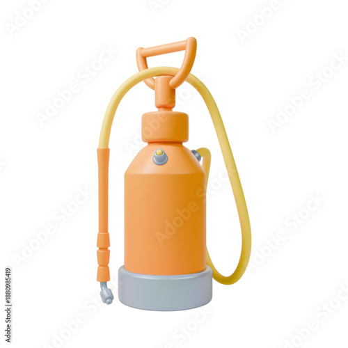 3d Colorful Sprayer Tool Agricultural and Garden Concept Cartoon Design Style Isolated on a White Background. Vector illustration